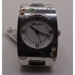 Brighton Floral Bracelet Watch - Enamel Accents - NOS